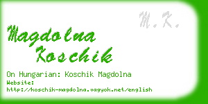 magdolna koschik business card